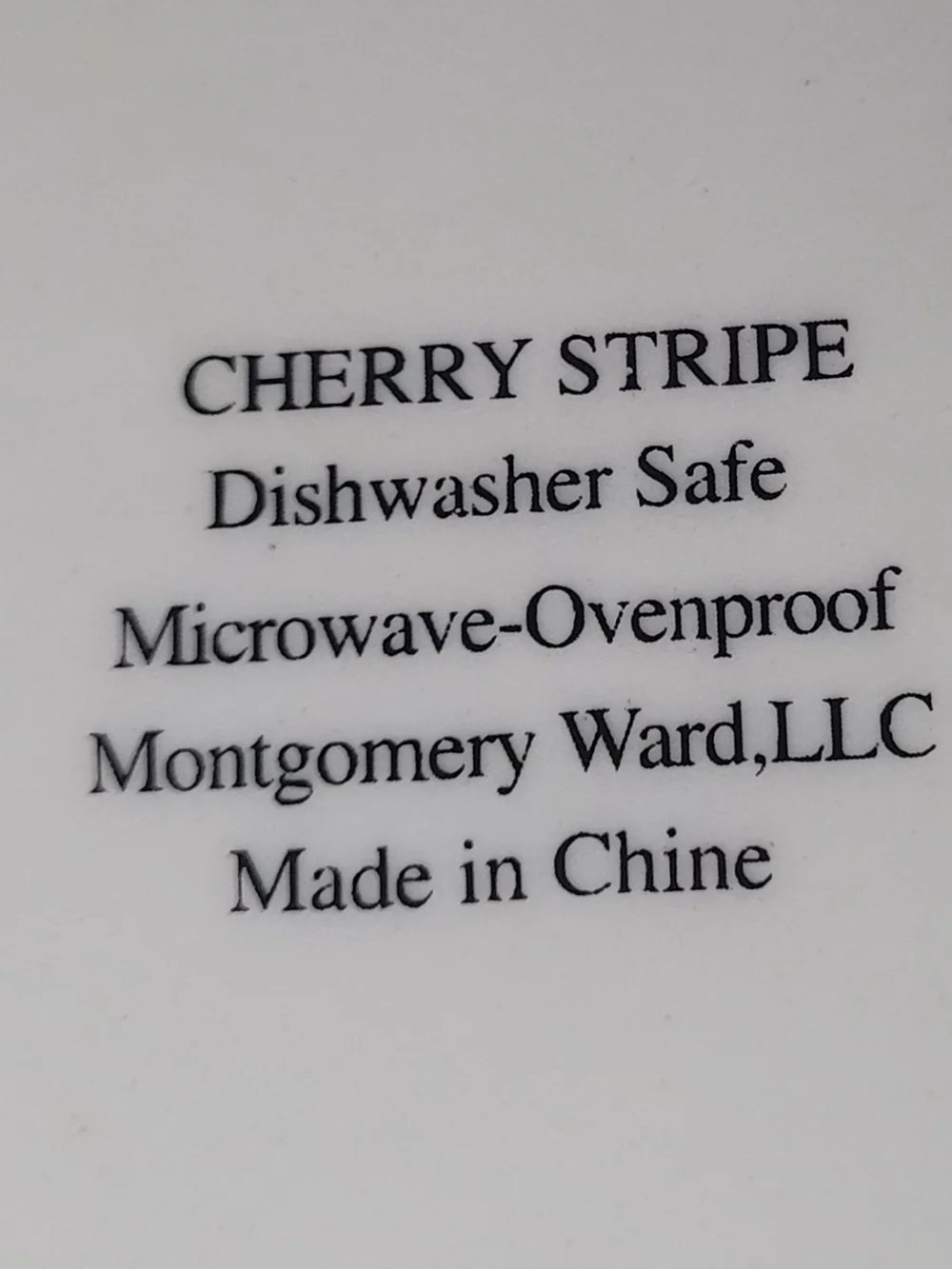 Rare 4 Vintage Cherry Stripe App/ Bread Plate Set By Montgomery Wards
